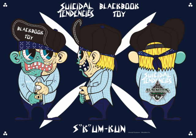 Suicidal Tendencies x BlackBook Toy（スイサイダル・テンデンシーズ）　SKUM-kun 10インチフィギュア Venice Blue 2016 Edition